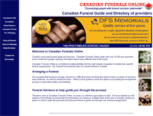 Tablet Screenshot of canadianfunerals.com